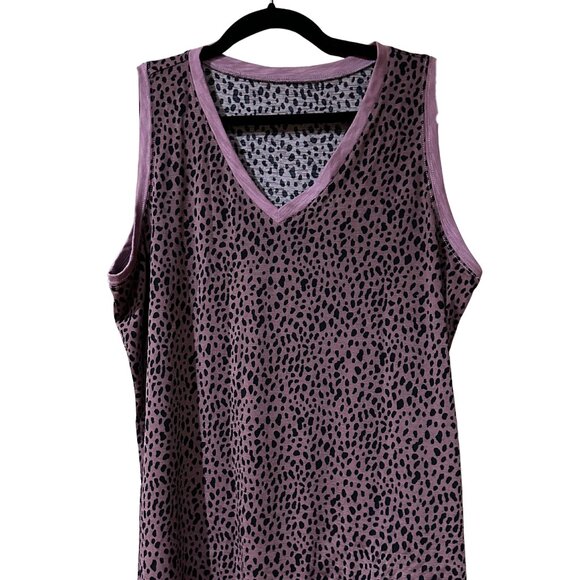 Evaless Purple / Black Cheetah Tank Top | XL - Picture 1 of 2